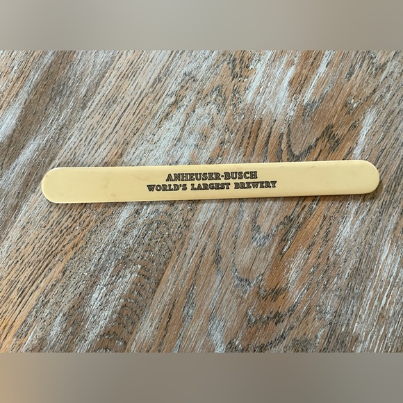 Antique Accents Antique Anheuserbusch Celluloid Beer Foam Scraper